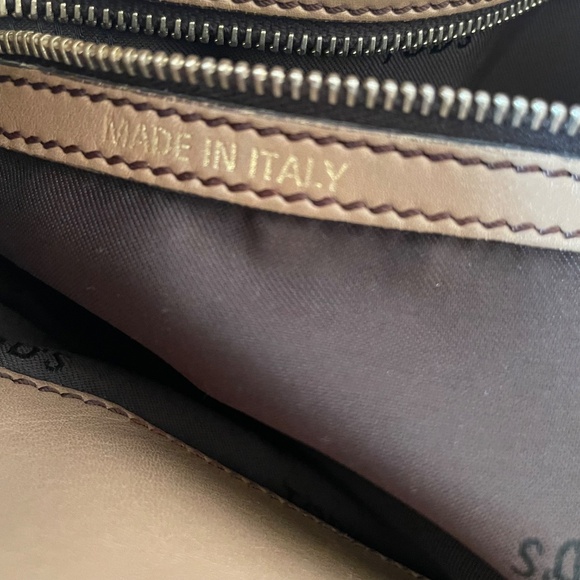 TOD'S D Bag with strap Taupe Brown Satchel Hand Bag Convertible - Picture 14 of 15